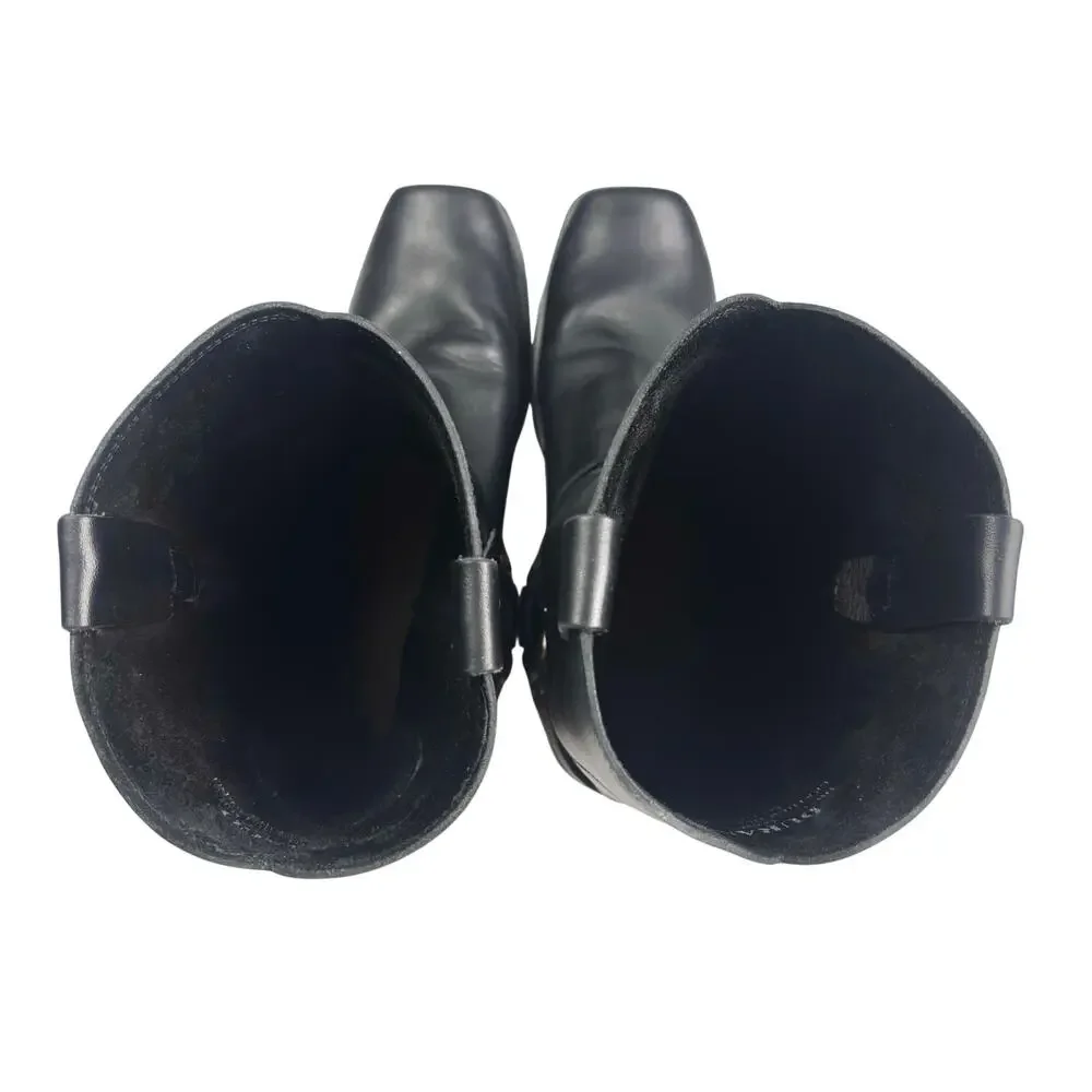 Durango | Men | Oiled Black Harness Biker Full Grain Leather Boots | Sz 11.5 EE